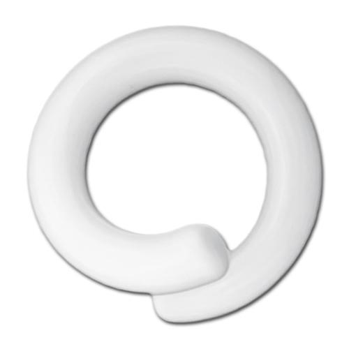Borosilicate Glass White Ring Ear Hanger - 1 Piece #SPLT#2