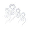 Borosilicate Glass White Squid Ear Hanger - 1 Piece #SPLT#2