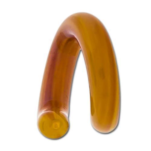 Tapers - Spirals Borosilicate Glass Yellow Thai Ring Ear Hanger - 1 Piece #SPLT#2 -Rebel Bod-RebelBod