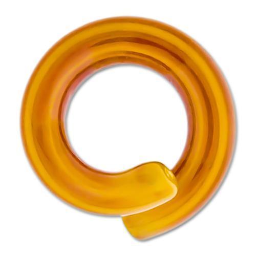 Tapers - Spirals Borosilicate Glass Yellow Thai Ring Ear Hanger - 1 Piece #SPLT#2 -Rebel Bod-RebelBod