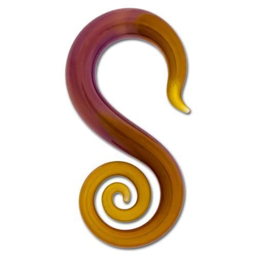 Borosilicate Glass Yellow Thai Seahorse Ear Hanger - 1 Piece #SPLT#2