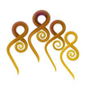 Borosilicate Glass Yellow Thai Squid Ear Hanger - 1 Piece #SPLT#2