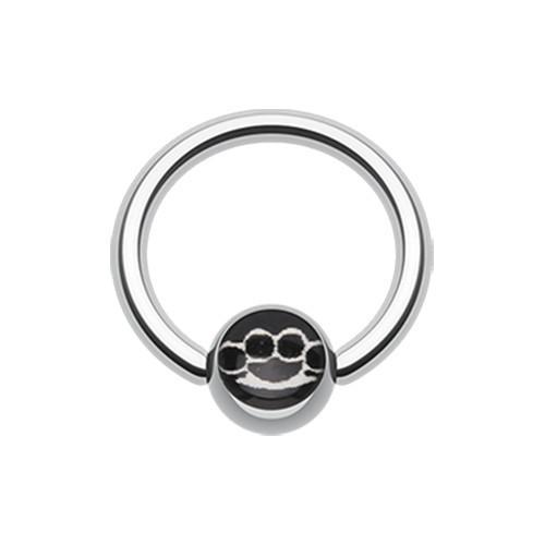 Brassknuckle Logo Ball Captive Bead Ring