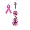 Breast Cancer Belly Ring Boxing Glove - 1 Piece