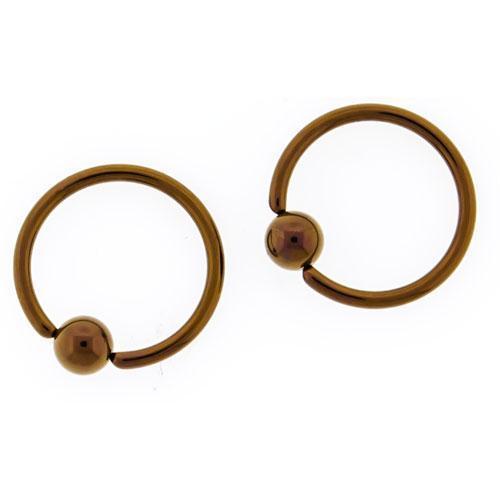 CAPTIVE BEAD RING Bronze Titanium Captive Bead Ring - 1 Piece - Special -Rebel Bod-RebelBod