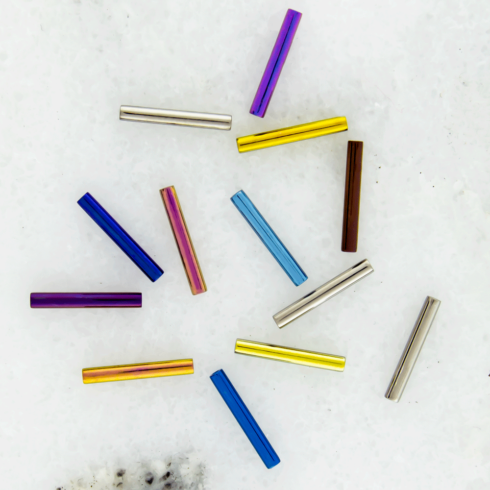 STRAIGHT BARBELL Bronze Titanium Threadless Straight Barbell Post Only -Rebel Bod-RebelBod