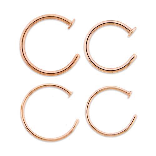 Nose Ring - C-Shaped Nose Ring C-shape Nose Hoop - 1 Piece #SPLT#6 -Rebel Bod-RebelBod