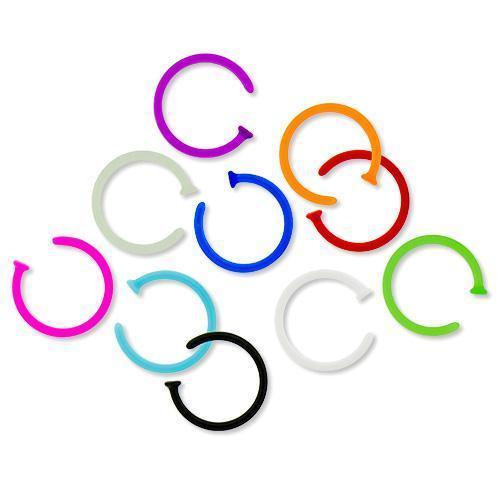 Nose Ring - Nose Retainer C-Shaped Nose Ring Nose Hoops Bioflex Antimicrobial Flexible Nose Retainer #SPLT#6 -Rebel Bod-RebelBod