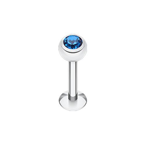 Capri Blue Gem Ball Labret