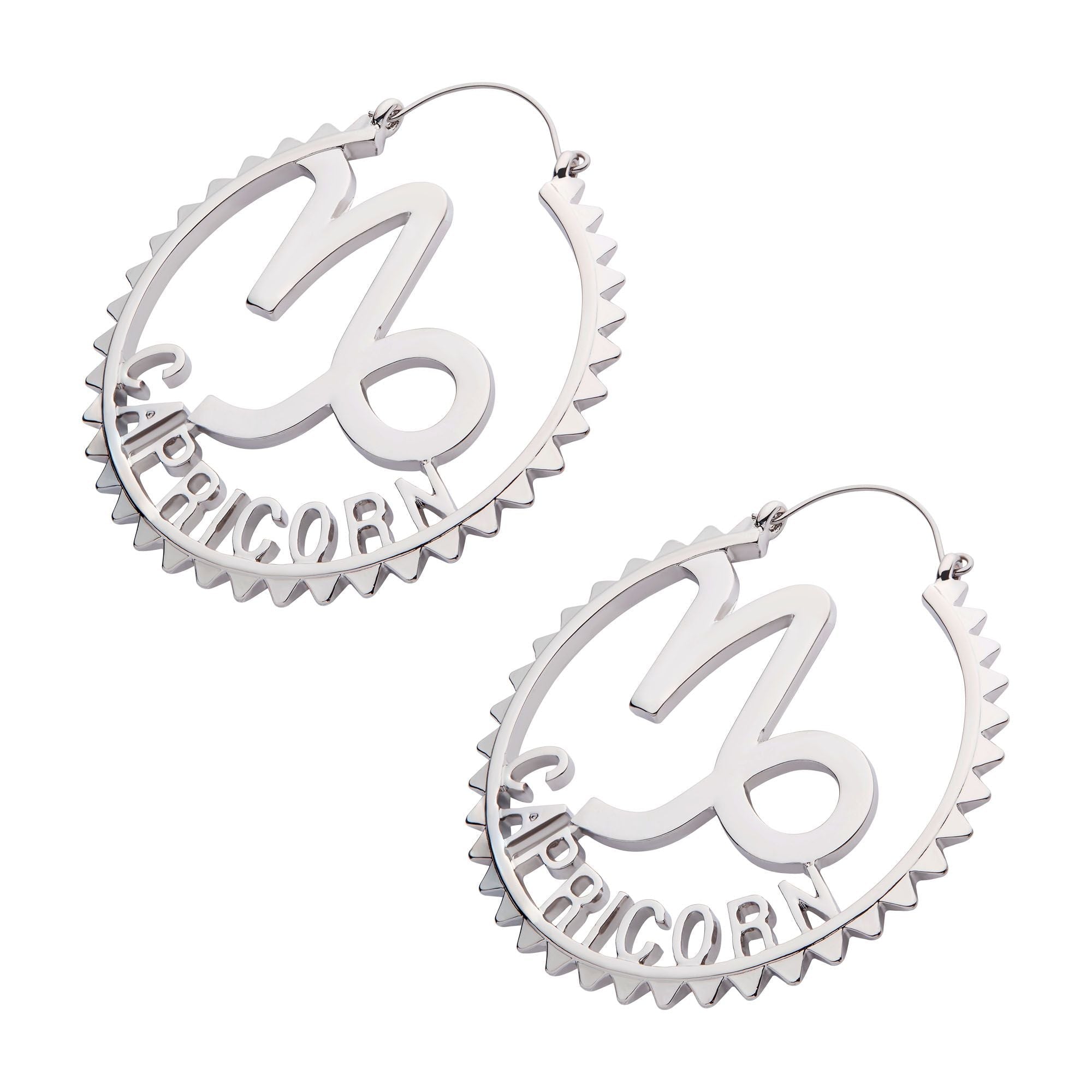 Capricorn Zodiac Sign Plug Hoops -Rebel Bod-RebelBod