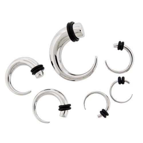 Tapers - Circular Tapers Circular Tapers Surgical Steel Clear Orings - 1 Piece -Rebel Bod-RebelBod