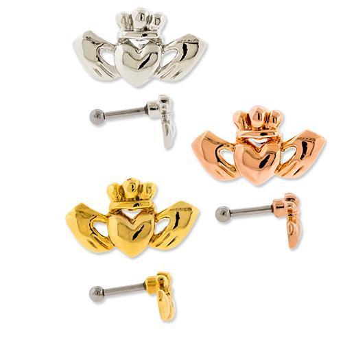 Claddagh Tragus Cartilage Barbell Earring - 1 Piece