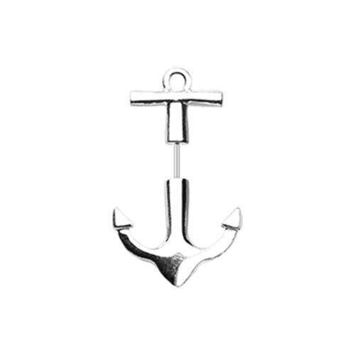 Classic Anchor Fake Taper Earring - 1 Pair