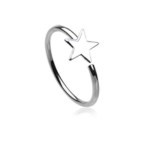 1pc Women's C-shaped Cz Star Nose Ring, Faux Nose Hoop With Micro Inlay |  SHEIN USA