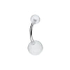Clear Acrylic Ball Belly Button Ring
