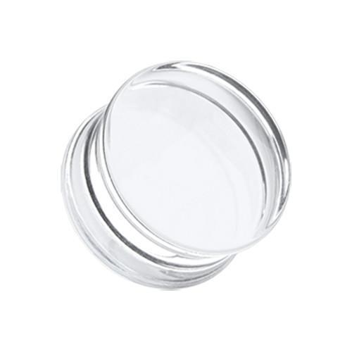 Clear Acrylic Double Flared Ear Gauge Plug - 1 Pair