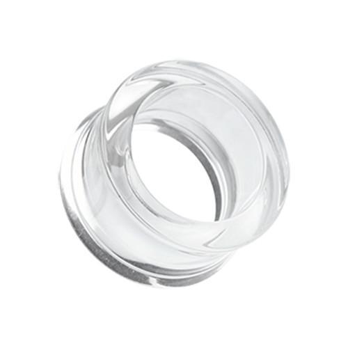 Clear Acrylic Double Flared Ear Gauge Tunnel Plug - 1 Pair