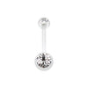 Clear Bio Flexible Shaft Gem Ball Acrylic Belly Button Ring Belly Retainer - 1 Piece