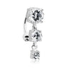 Clear Brilliant Cascading Reverse Drop Top Belly Button Ring