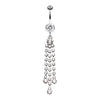 Clear Cascading Sparkle Belly Button Ring