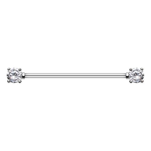 Clear Dainty Sparkles Industrial Barbell - 1 Piece