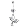Clear Darling Butterfly Belly Button Ring