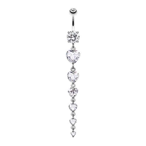 Clear Gem Gold PVD Black Spots Giraffe Double Mount Belly Ring Clear Gem Gold PVD Black Spots Giraffe Double Mount Belly Ring