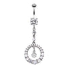 Clear Eternity Circle Sparkle Belly Button Ring