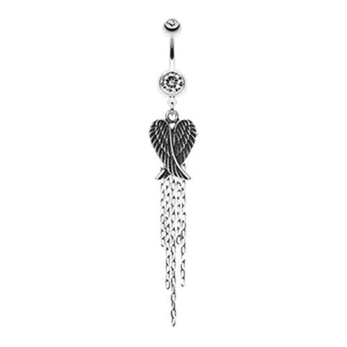 Clear Fallen Angel Belly Button Ring