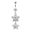 Clear Fleur Glorieux Belly Button Ring