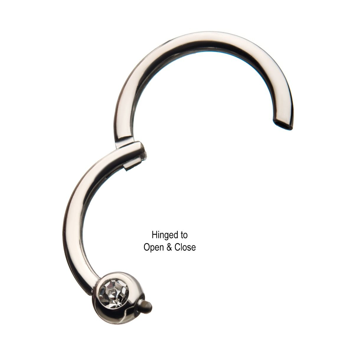 SEAMLESS CLICKER Clear Gem Hinged Segment rings -Rebel Bod-RebelBod