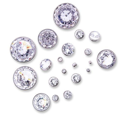 Clear Gem Insert - 1 Piece -Rebel Bod-RebelBod