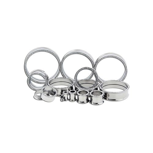 Tunnels - Double Flare Clear Gem Internally Threaded Tunnels - 1 Piece -Rebel Bod-RebelBod