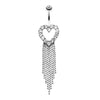 Clear Heart Sparkle Showers Belly Button Ring