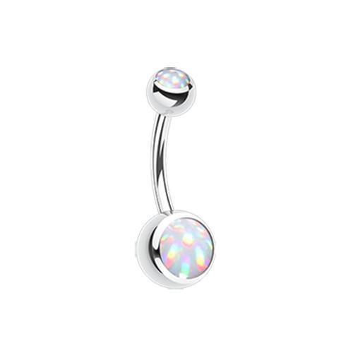 Clear Hologram Sparkle Belly Button Ring