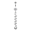 Clear Journey Tier Sparkle Belly Button Ring