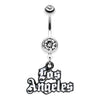 Clear Los Angeles Insignia Belly Button Ring