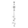 Clear Lustre Drops Belly Button Ring