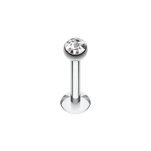 Clear Multi-Sprinkle Dot Multi Gem Dome Labret