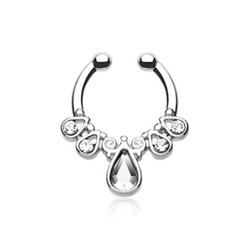 Clear Radiant Kao Fake Septum Clip-On Ring