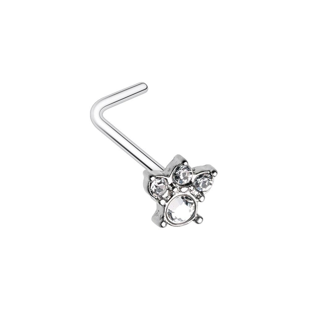 Clear Royal Majestic L-Shape Nose Ring