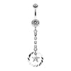 Clear Shimmering Star Journey Belly Button Ring