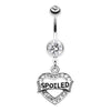 Clear Spoiled' Heart Sparkle Belly Button Ring
