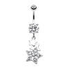 Clear Star Dazzle Belly Button Ring