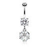 Clear Super Dazzle Gem Belly Button Ring