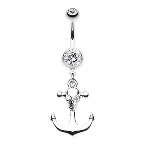 Clear The Pirate&#39;s Anchor Belly Button Ring