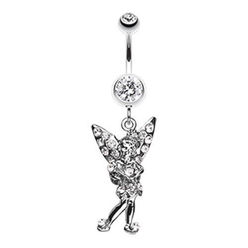 Clear Tinker Bell Sparkle Belly Button Ring