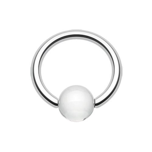 Clear UV Acrylic Ball Top Captive Bead Ring