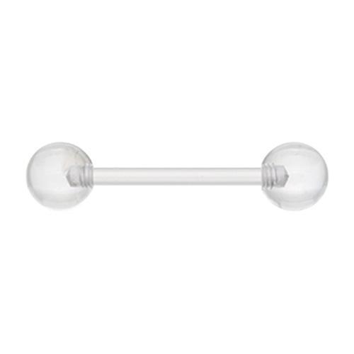 Clear UV Flexible Shaft Nipple Barbell - 1 Piece