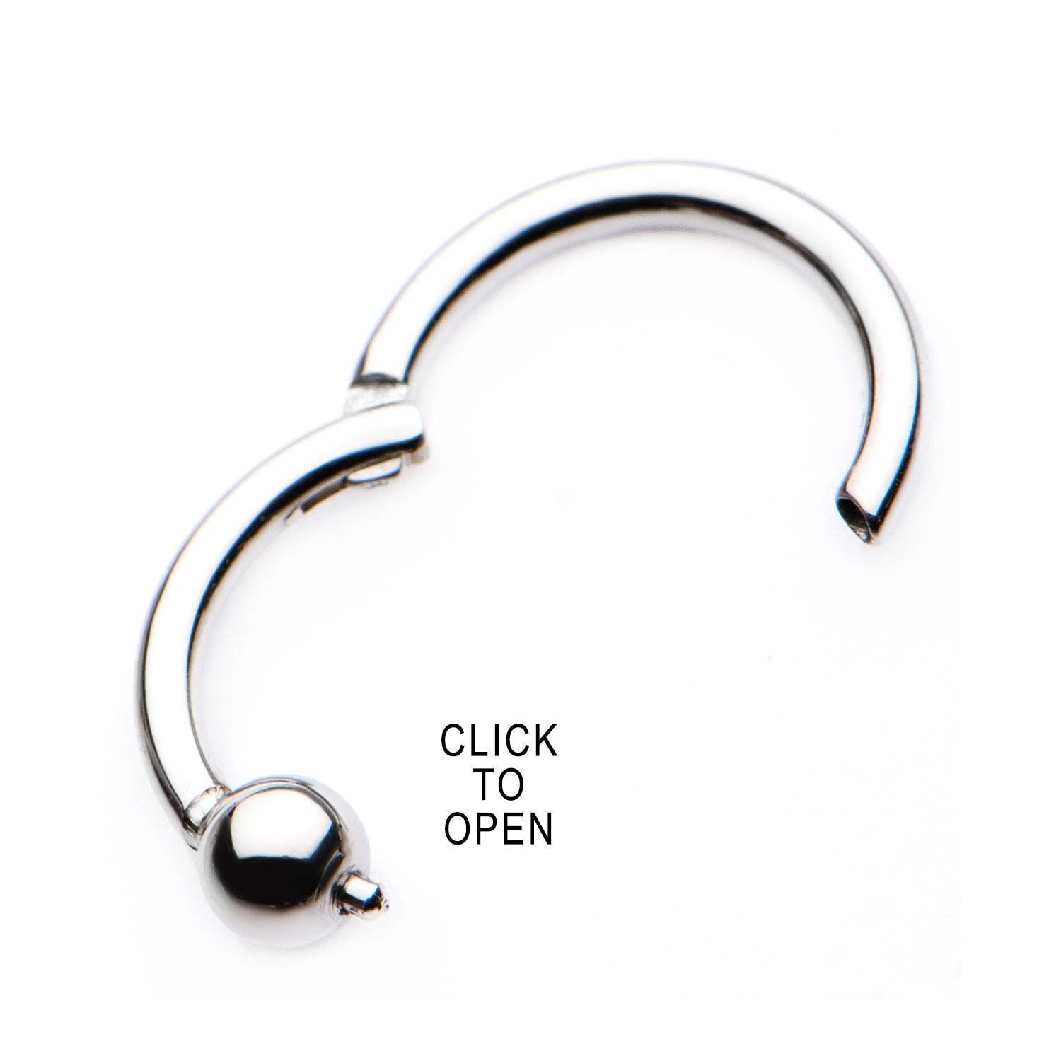 SEAMLESS CLICKER Clicker Hinged Segment Ring with 3mm Ball sbvsgrh611 -Rebel Bod-RebelBod